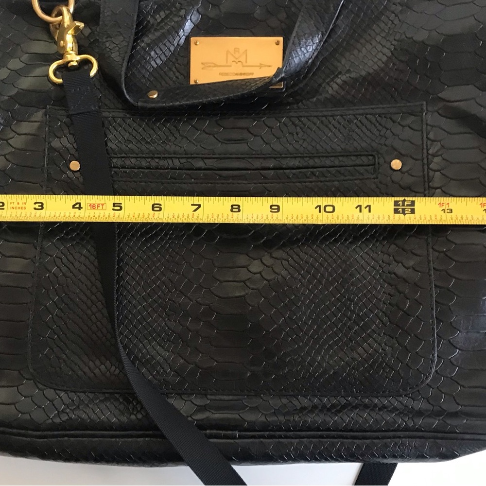Rebecca Minkoff Black Snakeskin Laptop Bag - Picture 6 of 9